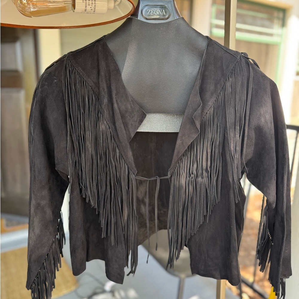 Zara Fringe Leather Jacket